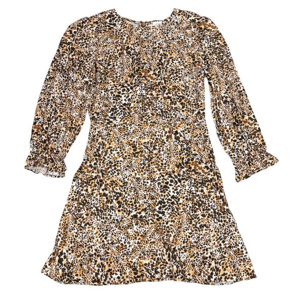 WILFRED Aritzia Baroque Leopard Print Fit And Flare Mini Dress Sz 2 - Picture 4 of 8